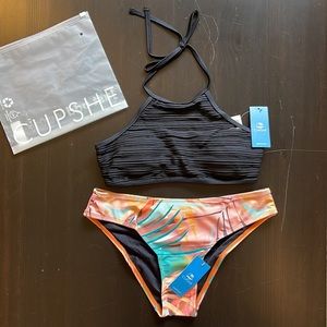 CUPSHE Halter Neck Hipster Bikini Set
